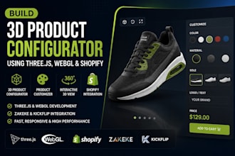 build a 3d product configurator using three js, webgl and shopify, zakeke