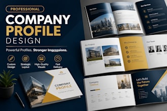 design corporate company profile, brochure, annual report, proposal and booklet