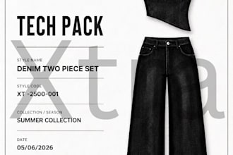 create professional fashion tech packs