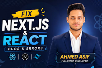 fix react and nextjs bugs errors and website issues