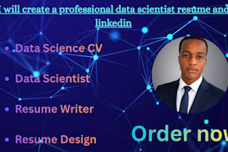 create a professional data scientist resume and linkedin