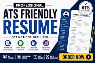 write an ats friendly resume CV cover letter and optimize your linkedin profile