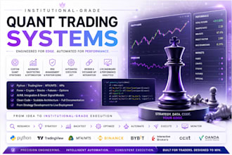 develop institutional grade quan trading bot, crypto algorithmic strategies