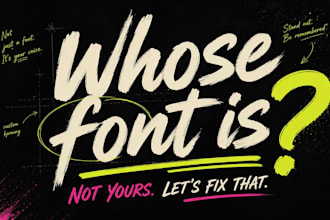 create original typography and custom font design for your brand