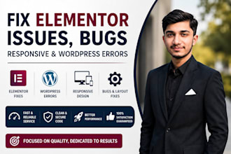 fix elementor issues, bugs, responsive and wordpress errors