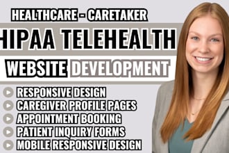 hipaa compliant telehealth website, telehealth website, caretaker website