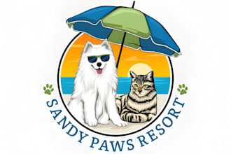 do modern animal dog pet care veterinary and pet business logo