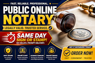 provide same day online notary services, usps form 1583 and any legal document