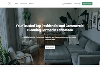 design cleaning service website, hvac website, lawn care website