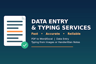do fast and accurate typing, data entry, and PDF to word conversion
