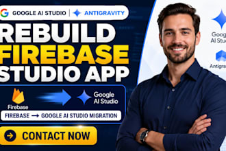 rebuild firebase studio application in google ai studio workspace antigravity