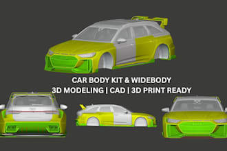 3d car model vehicle design custom car part automotive body kits cad 3d printing