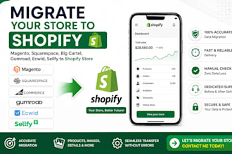 migrate magento squarespace big cartel gumroad ecwid sellfy to shopify store