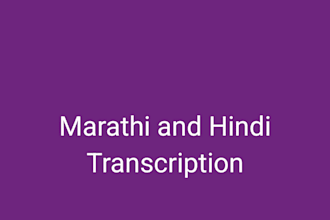do flawless marathi and hindi audio or video transcription