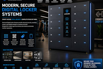 do design modern digital locker systems for fitness clubs and smart facilities