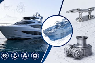 boat equipment cad, marine hardware cad, marine cad, yacht cad expert service