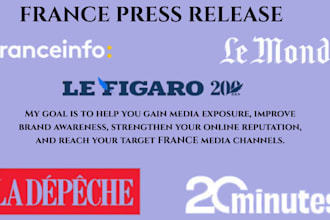 write SEO french press release and publish on france media
