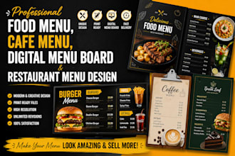 design food menu cafe design digital menu board restuarant menu design