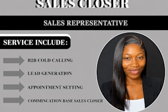 commission based sales closer b2b sales representative sales