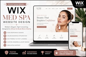 design a high converting wix med spa website with booking