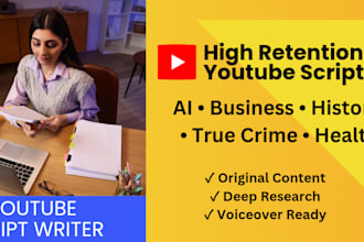 write engaging tech, ai and business youtube scripts