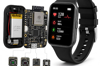 esp32 wearable health pcb design smartwatch fitness tracker and brand firmware