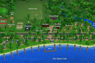 create vector maps for rv parks, campgrounds, and resorts