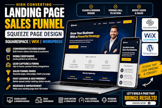 do squarespace, wordpress, wix, sales funnel, squeeze landing sales funnel