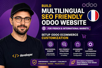 build multilingual seo friendly odoo website, setup odoo ecommerce customization