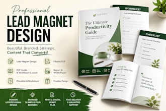 design workbook, PDF guide, lead magnet, checklist and fillable PDF, worksheet