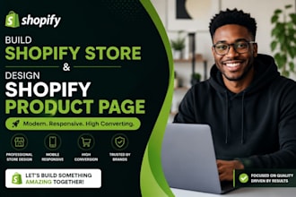 build shopify store, design shopify product page