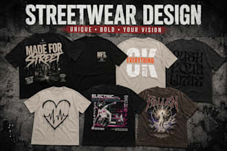 design a unique streetwear clothing design for you