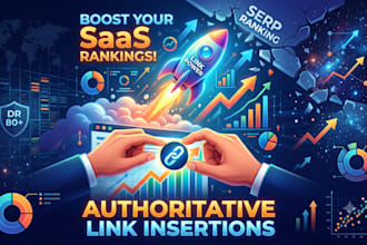 do saas link building niche edits and link insertion dr50 90