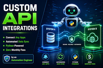 build custom API integration and automated data sync scripts in python