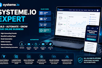 systeme io sales funnel systeme io website landing page membership course setup