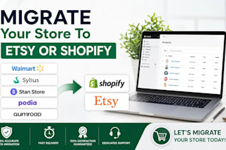 migrate walmart marketplace sylius stan store podia gumroad to etsy shopify