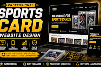 build a wordpress website for sports cards, whatnot sellers and card shops