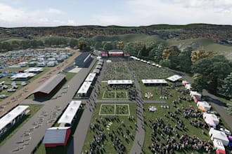 recreate 3d festival site plan, outdoor event layout, illustration map,d5 render