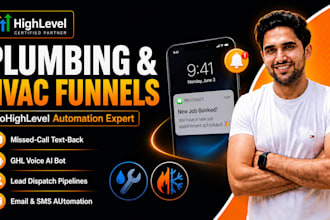 gohighlevel plumbing lead pipelines ghl funnel automation workflow ghl voice ai