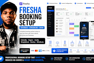 setup fresha booking system vagaro, calendly acuity scheduling CRM