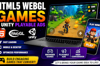develop html5 webgl browser games and playable ads in unity