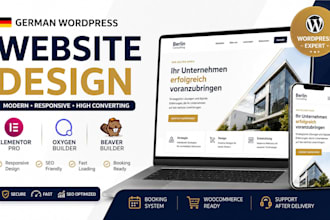 do german wordpress website using oxygen builder,elementor pro,beaver builder