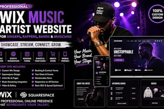create wix website for rapper afrobeat gospel pop and rnb music artist