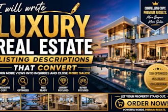 write luxury real estate listing descriptions that convert