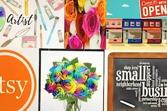 design etsy shop banner, etsy product and web banner design