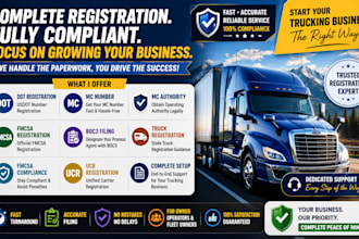 do dot registration, mc number, mc authority, boc3 filing and fmcsa compliance