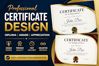 design diploma, create award, build graduation, gift and computer certificate