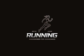 design a modern runner, marathon, fitness and sports logo for your brand