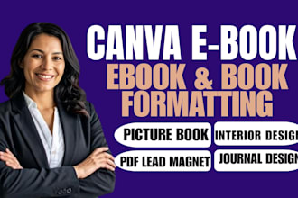 format canva ebook workbook lead magnet journal layout picture book kindle