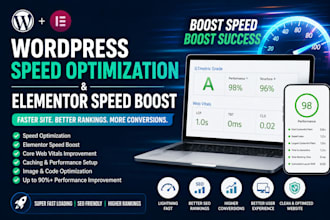 optimize wordpress website speed and elementor speed boost